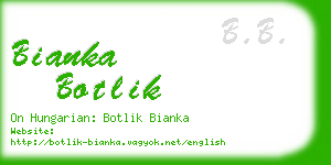 bianka botlik business card